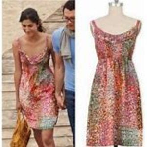 Anthropologie Maeve Silk Confetti Twirl Dress.